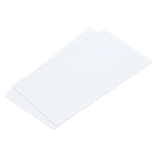Image of MECCANIXITY White ABS Plastic Sheet 7 x 4 x 0.16 Inch for Building Model, DIY Crafts, Panel, Pack of 2 Pcs