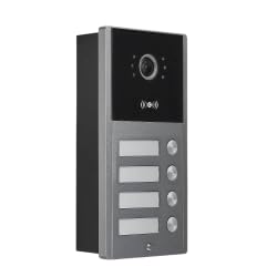 Visiophone pour immeuble 4 Boutons avec Lecteur de Badge RFID intégré