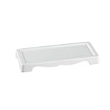 TROSIQUANJIA Hot Pot restaurante comercial se puede apilar color esmalte anti-caída rectangular plato de 10 pulgadas blanco de cuatro esquinas