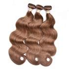 Brazilian Wavy Hair 3 Bundles Body Wave Real Human Hair Weave Weft Remy Hair Extensions Golden Brown #30 Color 3 Pieces Pack 300 Grams (14 14 14 Inches)