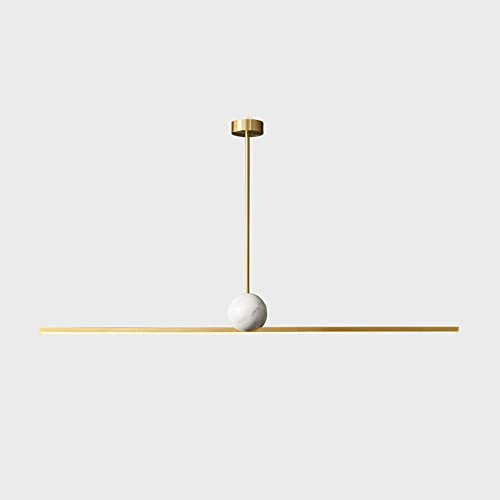Lustre postmoderne en bande de laiton LED luminaire suspendu d'architecte style nordique