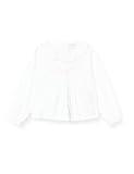 camisa 3/4 hombre blusa blanca de popelin con tira bordada otoño-invierno para niña
