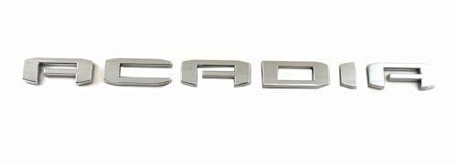 Image of 1x Fits Acadia Front Door or Rear Liftgate Fender Sticker 3D Badge Nameplate Logo Emblem Replacement for 2019-2021 GMC Acadia Terrain Letter (Chrome)