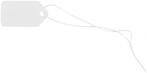 White Jewellery Strung Tags 1000 Tags 40 x 27mm