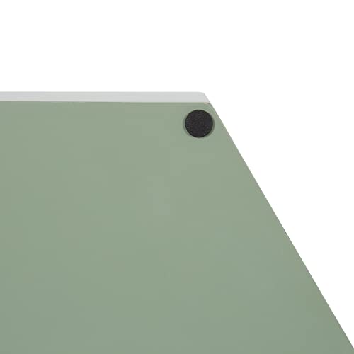 Image of Kate and Laurel Lipton Modern Hexagon Tray; 18 x 18; Sage Green with Gold Handles; Midcentury Decorative Serving Tray for Storage and Display in Living Room Decor Scheme