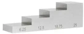 Bloque de Calibración 4 Pasos 6.25-25mm con Estuche ABS miniatura 1