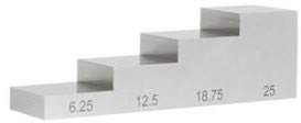 4-Step Calibration Block&UT Test Block 6.25-12.5 -18.75-25mm for Ultrasonic Thickness Gauge with ABS Carrying case