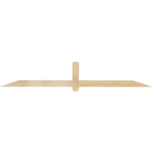 96"W x 16"H x 2"D x 4"F, 4/12 Pitch, Eugene Rough Sawn Timber Gable Bracket, Douglas Fir