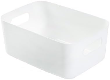 Plastic Storage Bins and Baskets for Efficient Home Classroom Organization Plastic Storage Container Under Bed,Under Sink Bathroom Organizer Medium white