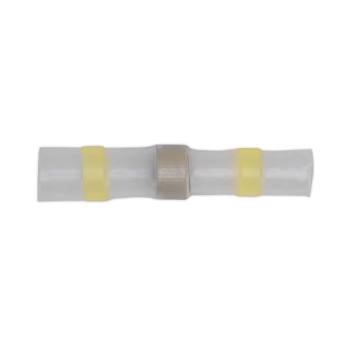 Image of Heat Shrink Butt Connector Solder Terminal 12-10 AWG Yellow Pack of 25