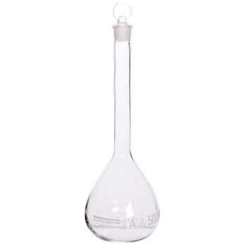 Vista 2 de Frasco volumétrico clase A con tapón de vidrio, 10 mL; 2/PK