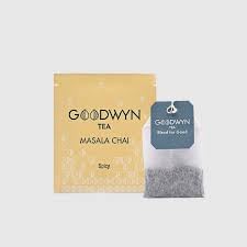 Image of Goodwyn Kadak Masala Chai (100 Tea Bags) - Assam Tea with Cardamom, Cinnamon, Clove, Ginger & Black Pepper | Enjoy Black or with Milk | Boosts Immunity, Aids Digestion & Energizes | Plastic-Free