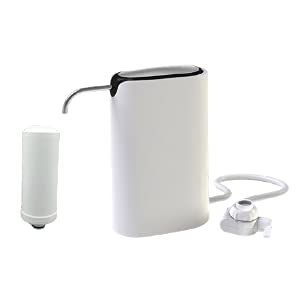 Water-Stream By Little Luxury, Smart Countertop Drinking Water Filter System, (Includes 2 Filters) With Carbon Filter, Reduces Lead, Chlorine And More, White #TOP3