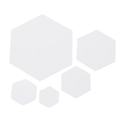 DIMENXONG 100 unids Papel Hexagonal Plantillas de Acolchado Inglés Papel Picción DIY Patchwork Crafts para Ropa de Vestir Costura de Tela 8/10/12/16 / 26mm (Size : 10mm) Cover