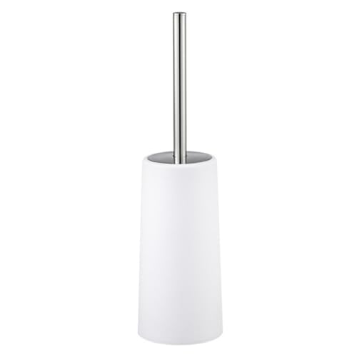 PAMINGONO Cepillo de Limpieza y Práctico Hogar para Inodoro con Base Resistente de Plástico y Acero Inoxidable Diseño Blanco para Limpieza en Baño