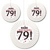 79TH Birthday Balloon Blast Fan Decorations (3 Count -1-16 INCH and 2-12 INCH) by Partypro