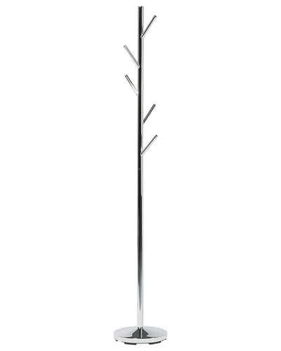 Beliani Perchero de metal plateado base