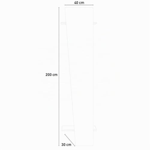 Dmora - Meuble d'entrée Sante, entrée multifonction moderne, casier polyvalent pour hall d'entrée, 100% Made in Italy, 50x30h200 cm, Anthracite – vue 2