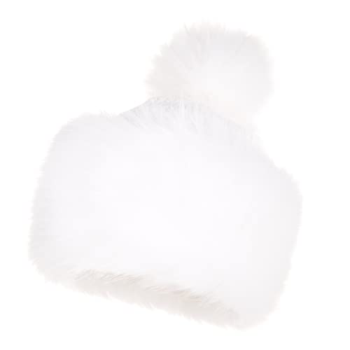 Futrzane Tártaros Mujeres Moda Estilo Gorra Piel Sintética Sombrero (Blanco)