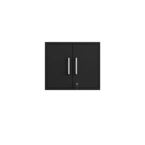 Image of Manhattan Comfort Eiffel Garage Cabinets and Storage System, Set of 5, Black