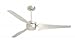Emerson CF765BS-MF Loft 60-Inch Ceiling Fan with Wall Control, 3 High-Efficiency Airfoil Blades, Brushed Steel (Mini Desk Fan Included)