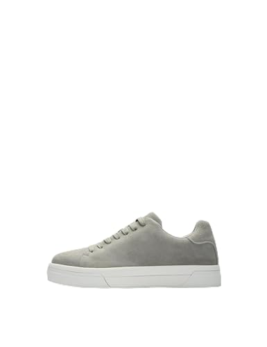 SELECTED MEN Men's Slhdavid Chunky Suede Sneaker 2.0 Noos, Gray, 10.5 UK