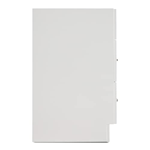 Ariel Single Bathroom Vanity Base Cabinet In White With 2 Soft Closing Doors And 4 Full Extension Dovetail Drawers, Built In Toe Kick #TOP5