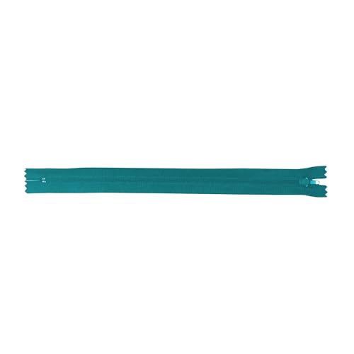 Image of Mandala Crafts 80 PCs Teal Closed-End 15 Inches Nylon Zippers for Sewing