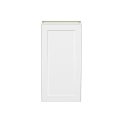 Image of Furinno Shaker Wall Kitchen Cabinet 1-Door-2 Shelves, Ready to Assemble, 12 D x 18 W x 36 H, White