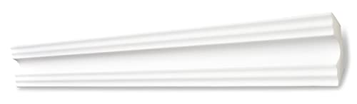 Decosa moulure A50 (Sonja) - moulure du plafond en polystyrène - 50 x 50 mm - 5 x 2 m - moulures décoratives, stuc