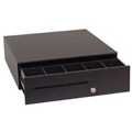 APG T480-BL1616 Series 100 Cash Drawer, NetPRO Ethernet Interface, Adjustable Dual Media Slots, 16" W x 16" D, Black