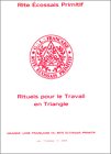 Rite écossais primitif: rituels pour le travail en triangle 2878673360 Book Cover