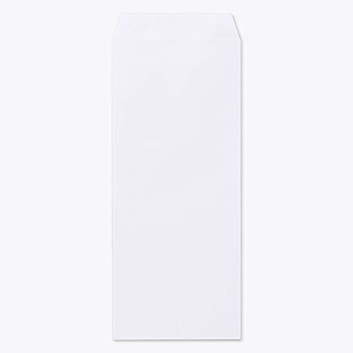 山櫻 封筒 長2 中貼 BSケントCoC 紙厚80g 〒枠ナシ 100枚 / 縦長 B5縦二折用 白 無地 郵便番号枠なし 00502011-0100