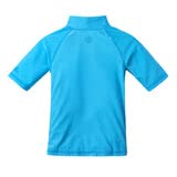 UV SKINZ Camisa infantil de manga curta para sol e natação, gola redonda – Tecido FPS 50+, Aqua, 5 A