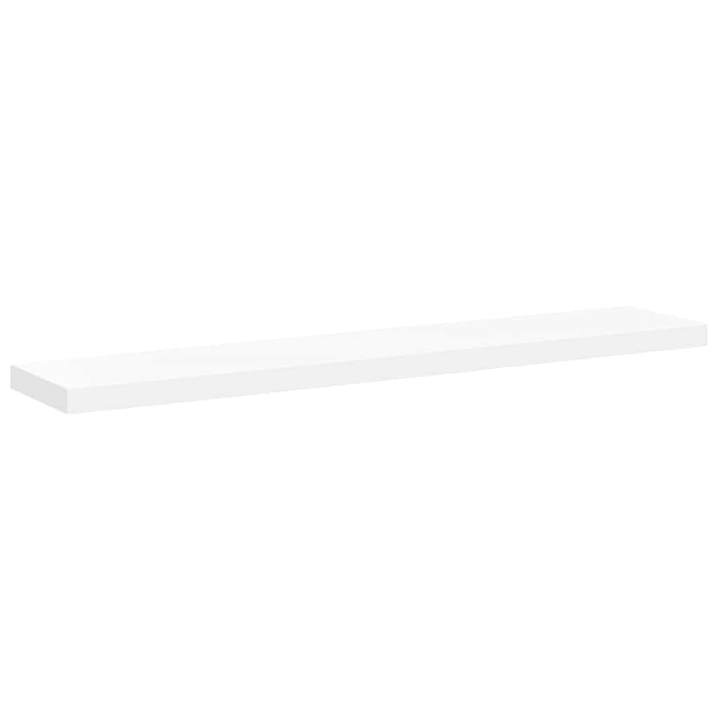 Półka pływająca, biała, 120 x 23,5 x 3,8 cm, płyta MDF o strukturze plastra miodu z metalową ramą, niewidoczne mocowanie, regał ścienny na książki, dekoracje i przedmioty kolekcjonerskie