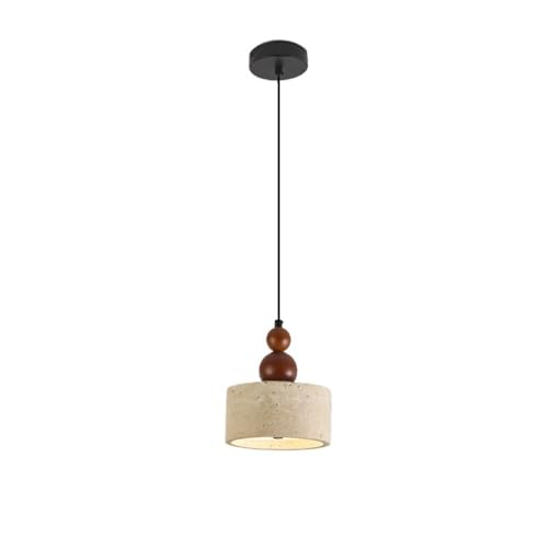 Suspension LED en travertin jaune un lustre d'exception style japonais rétro