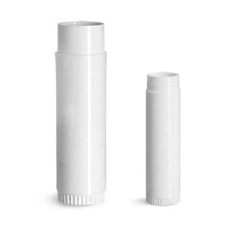 0.15 oz Lip Balm Tubes, White Polypropylene Plastic Lip Balm Tubes (Bulk) Caps NOT Included