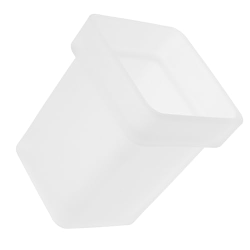 HONMEET Taza de Cerámica Cuadrada para Cepillo de Inodoro Diseño Único Mate, Soporte Fácil de Limpiar y Ahorro de Espacio para Baño Hogar