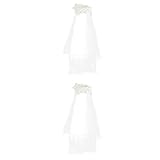 minkissy 2 Stück Hochzeit Kommunion Zubehör Party Clip Kind Kurze Requisiten Clip: Kleines Deko-Accessoire Frisur Kostüm Foto Kranz Geburtstag Kopf Kopfschmuck Stirnband Stilvoller