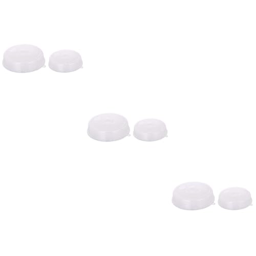 Cabilock 3sets Food Fresh Covers Microwave Splatter Covers with Vent Design Sealing Lids for Refrigerator Microwave 2pcs*3