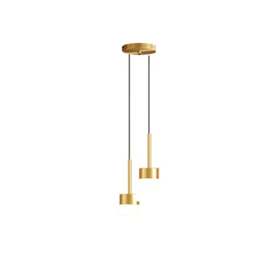 Suspension LED en laiton 16W pour éclairer un chevet étroit