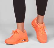 Skechers Skechers womens Uno - Night Shades Trainers, Orange Orange Durabuck Org, 5 Big Kid US