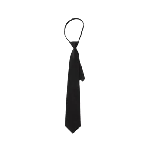 CM C&M WODRO Kids Boy Girl Pre-tied Adjustable Tie School Uniforms Stripes Necktie (Black, Small)