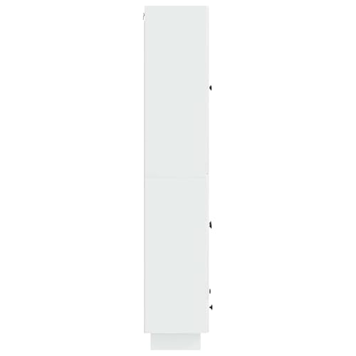 Armarios de salón blanco brillante moderno aparador y mueble de pared juego de 2 piezas de madera 7