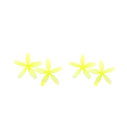 Hélice de drone 2.9 pouces DT2.9X2.5X5 en PC jaune pour quadcopter FPV 2 paires