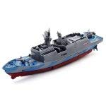 STORE99 3318 4-Channel 2.4Ghz Radio Control Racing Boat Electric RC Speedboat Frigate Kids Toy with Remote Controller(Grey)