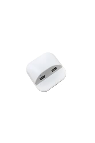 Çalışma Masası için Masa Üstü USB Şarj Cihazı, Beyaz, İkili USB Çıkışı