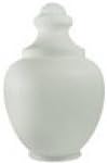 21 Inch White Acrylic Medium Macho Acorn Lamp Post Globe with 8 Inch Neck