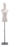 Einstellbare Höhe: Die Höhe der Schaufensterpuppe kann von 130-195 cm eingestellt werden, ideal für T-Shirts sowie Pullover, lange Ärmel am Abend. Diese Schaufensterpuppe ist perfekt für die realistische Darstellung von Schaufensterpuppen in Damenfo