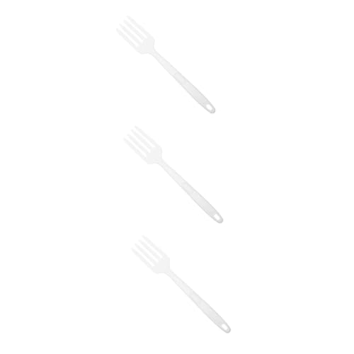 FUNOMOCYA 3pcs Silicone Pasta Fork Cooking Utensil for Noodles and Spaghetti Nonstick Blending Tool Ergonomic Handle Easy to Clean Kitchen Supply Food Grade Silicone